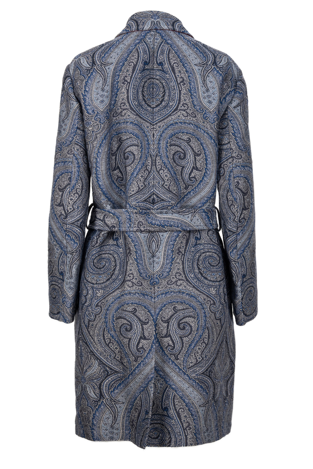 Etro Size 38 Jacquard Paisley Trench Coat