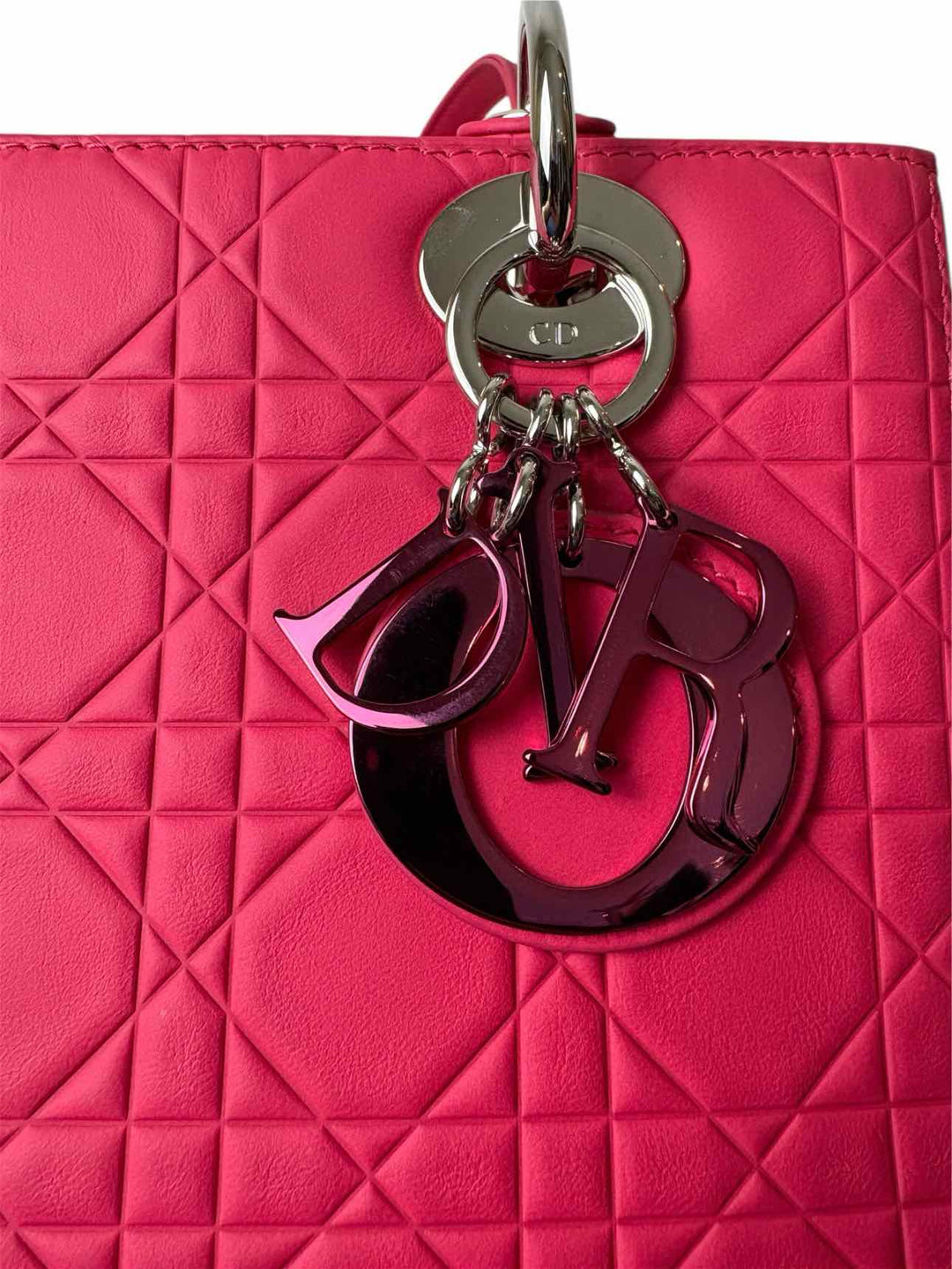 Dior 2013 Ultra Matte Calfskin Cannage Medium Lady Dior Tote