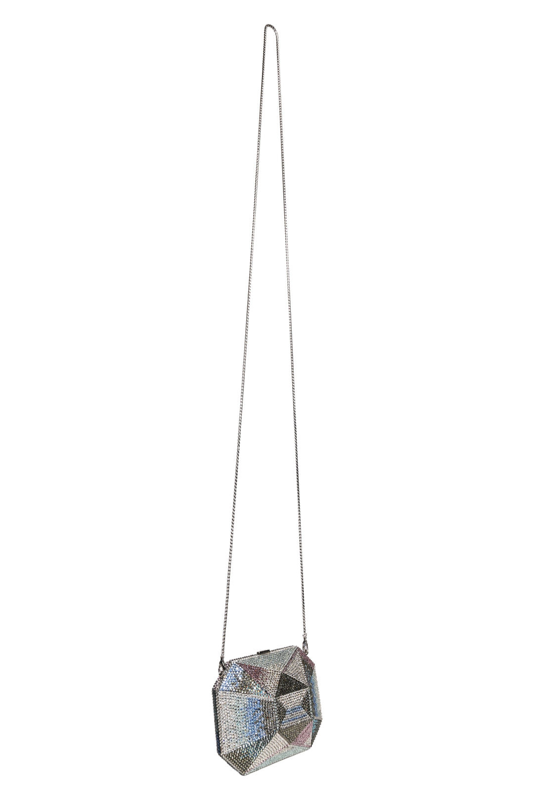 Judith Leiber Emerlad cut Swarovski Crystal Minaudiere Clutch