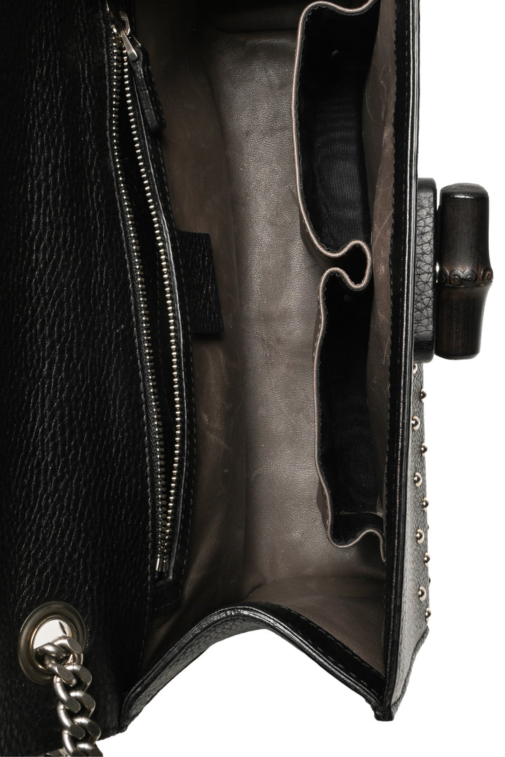 Gucci Studded Medium Miss Bamboo Shoulder Bag