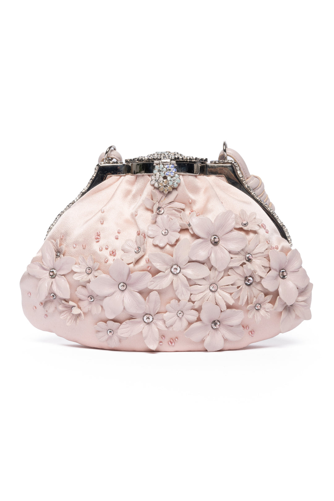 Valentino Garavani Floral Applique Satin Garden Evening Bag