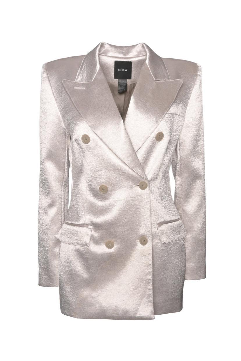 Smythe Size 6 Metallic Double Breasted Blazer