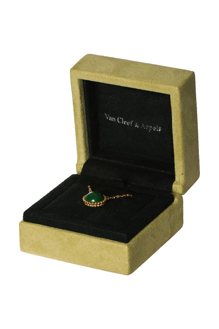 Van Cleef & Arpels 2021 18K Yellow Gold Malachite PerlÃ©e Couleurs Necklace