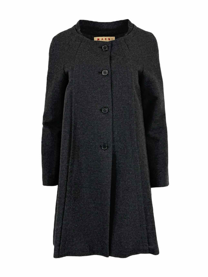 Marni Size 38 Wool Button-up Coat