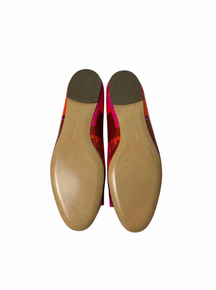 Ferragamo Size 6 Varina Icon Ballerina Leather Flats