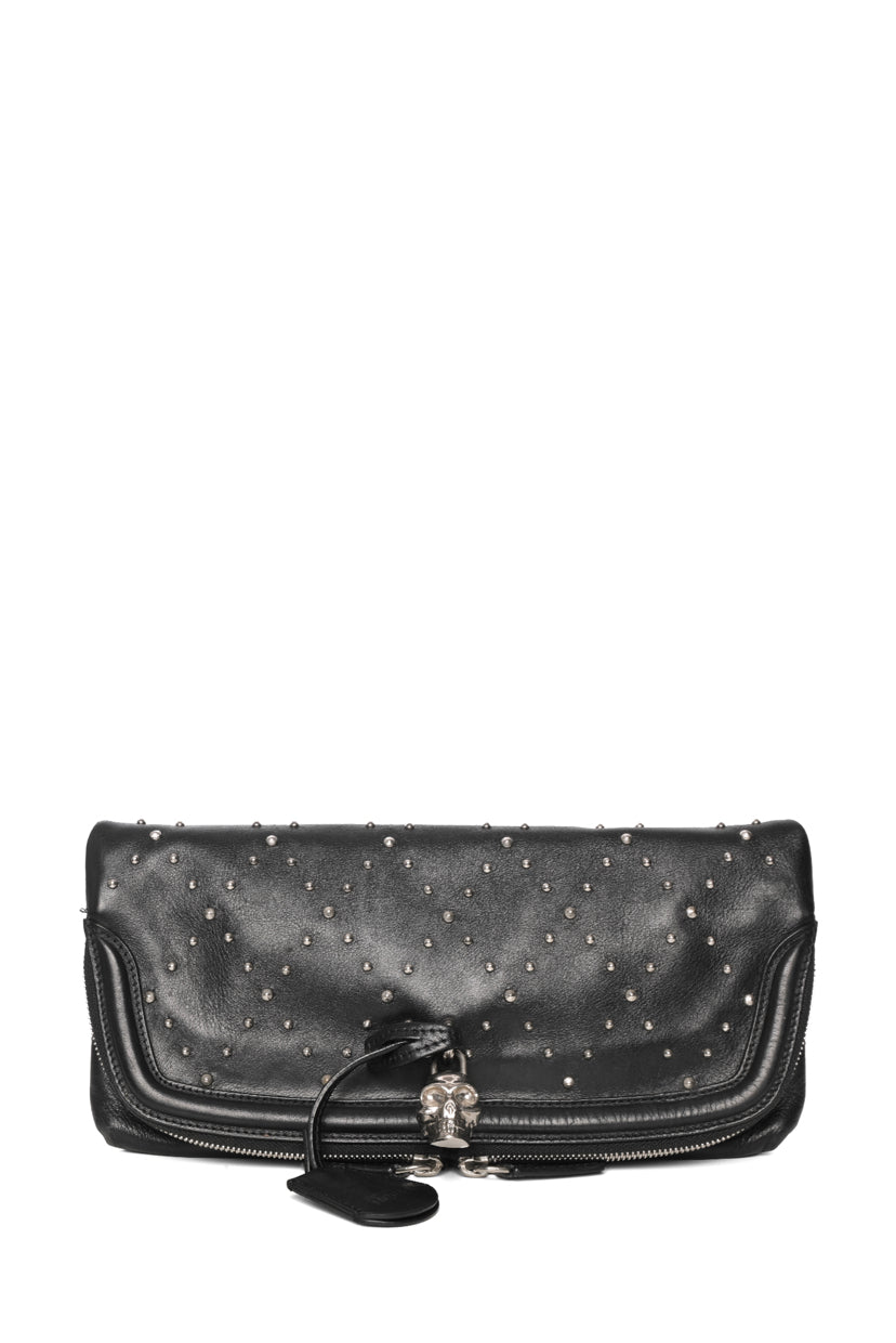 Alexander Mcqueen Studded Padlock Skull Clutch