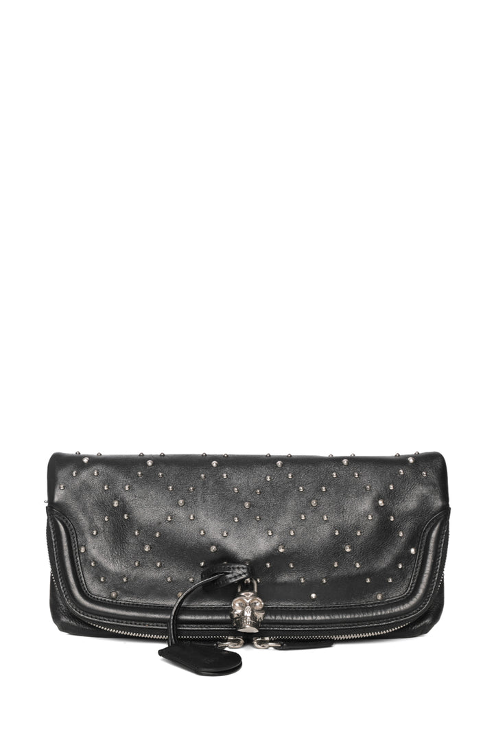 Alexander Mcqueen Studded Padlock Skull Clutch
