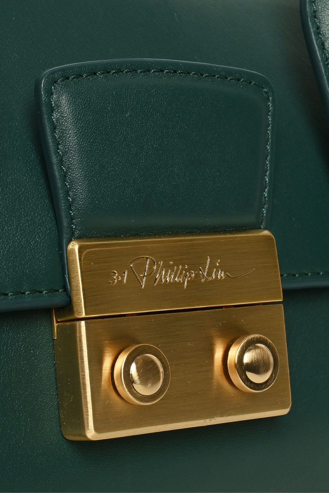 3.1 Phillip Lim Forest Green Calf Leather Pashli Duffle Bag