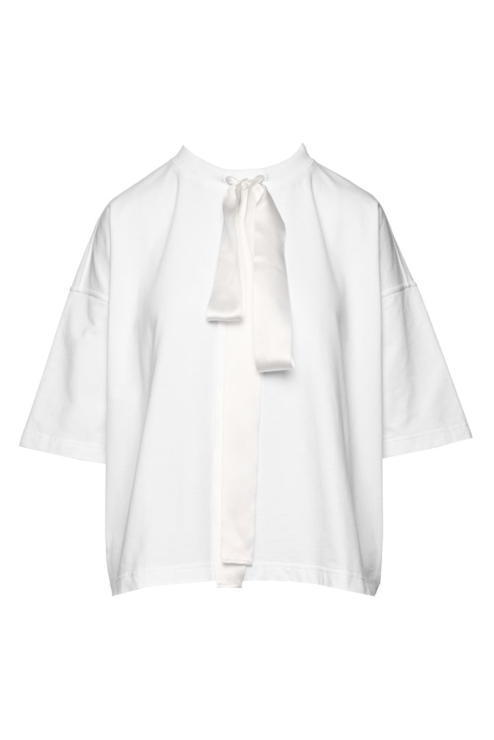 Sofie D'Hoore Size 36 Ribbon Bow Detail Cotton Tops