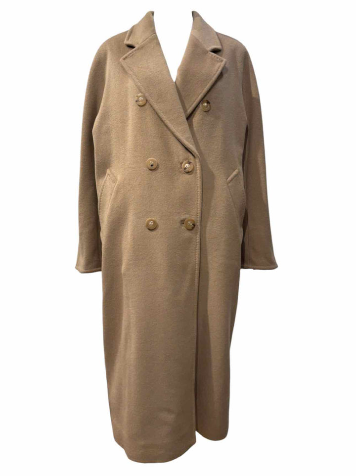 Max Mara Size 4 101801 Icon Double Breasted Wool Blend Coat