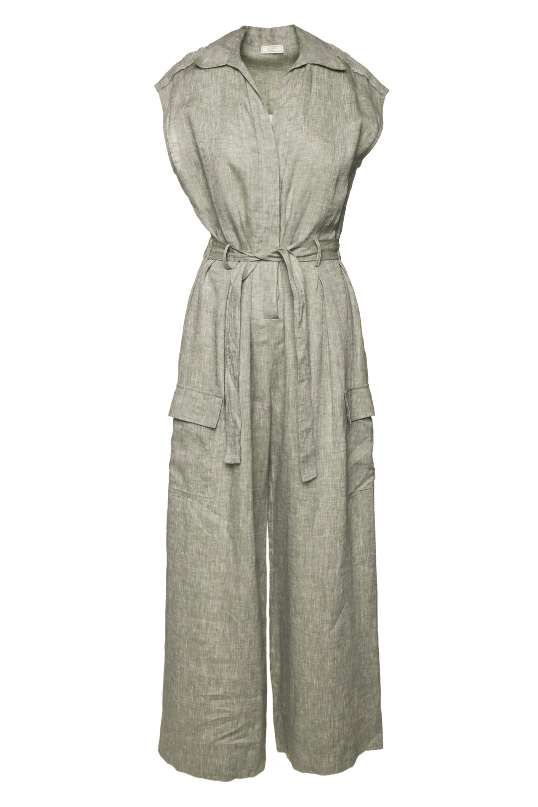 Peserico Size 42 Linen Jumpsuit