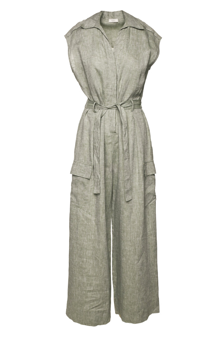 Peserico Size 42 Linen Jumpsuit