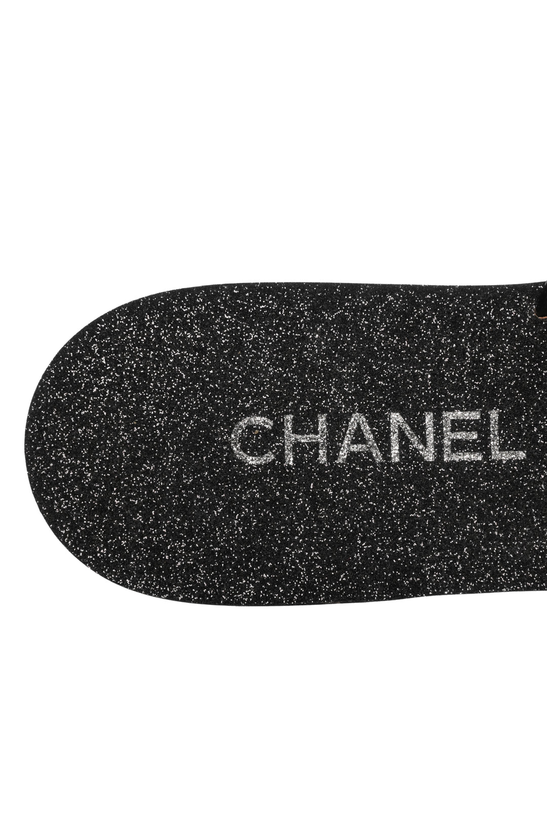 Chanel Size 37 Glitter Braided Chain Sandals