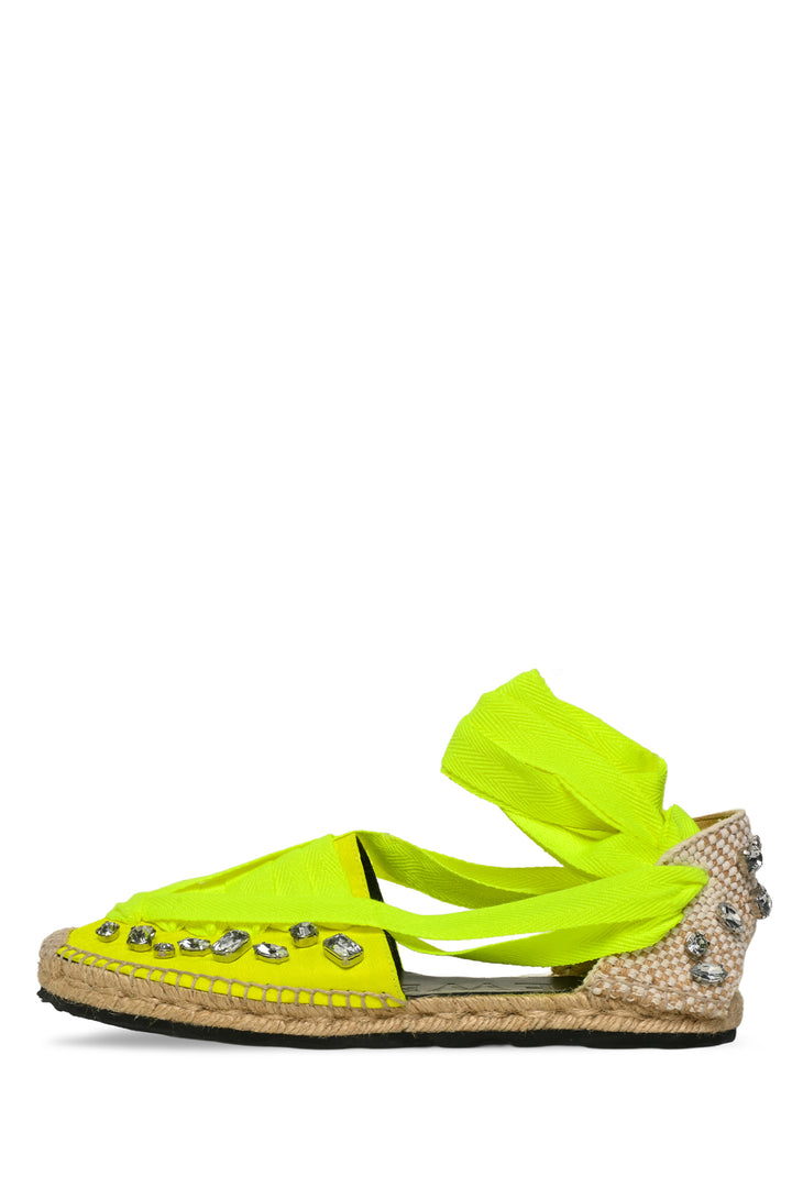 Loewe x Paula's Ibiza Size 41 Lace Up Crystal Espadrilles