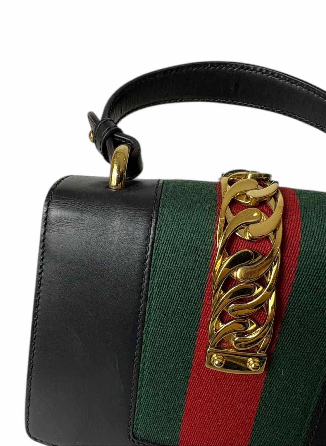 Gucci Sylvie  Mini Web Stripe Leather Purse