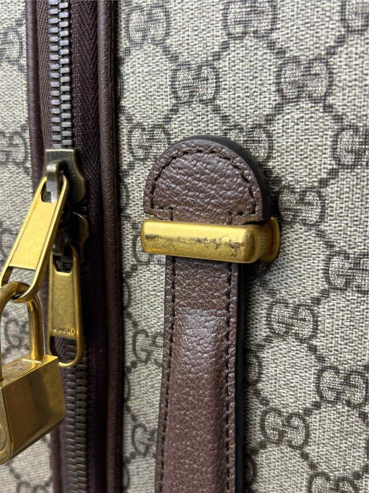 Gucci GG Supreme Web Carry On Rolling Travel Bag Luggage