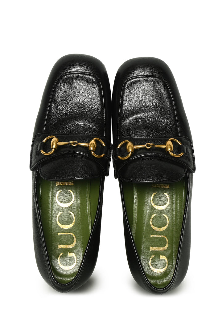 Gucci Size 38 Houdan Horsebit Leather Platform Loafers