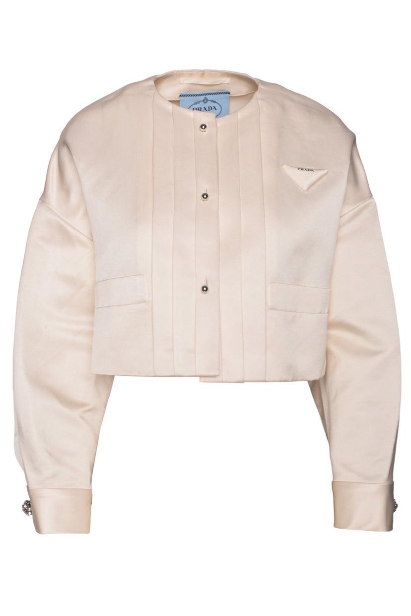 Prada Size 36 2022 Double Satin Cropped Jacket