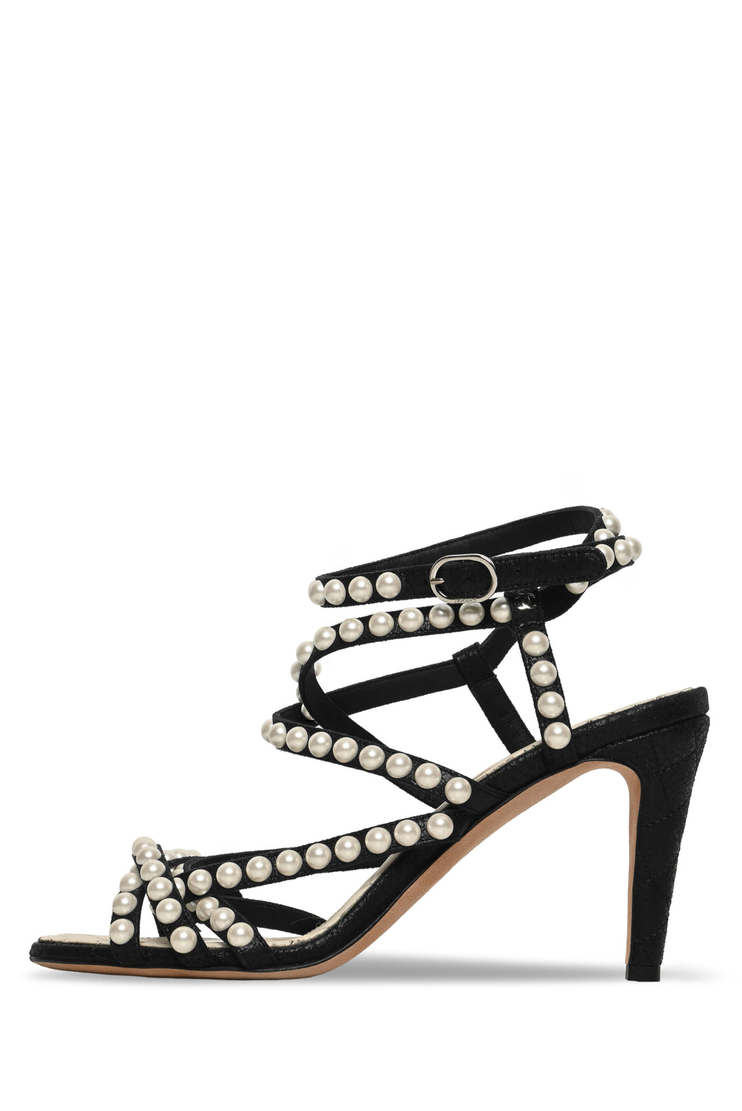 Chanel Size 37 Faux Pearl Strappy Sandals