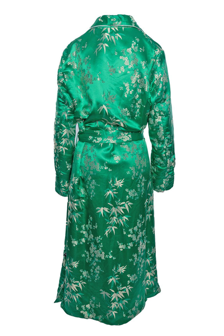 Attico Green Floral Long Kimono Size 44 Coat