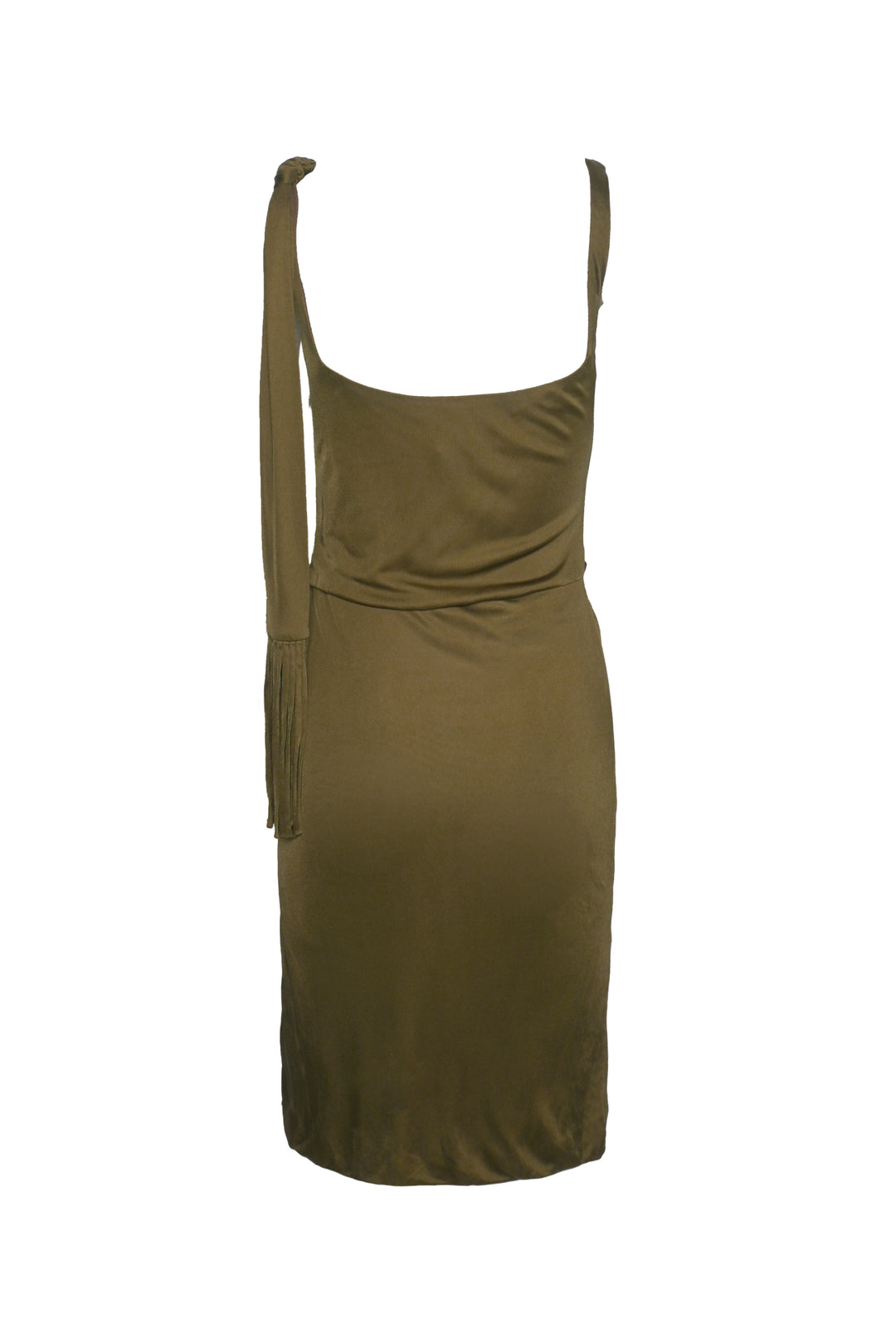 Gucci Size M Vintage Fringe Detail Midi Dress