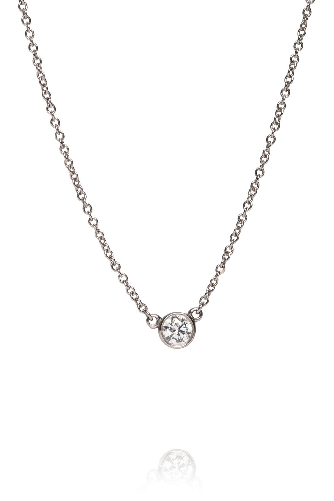 Tiffany & Co x Elsa Peretti Diamonds by the Yard Single Diamond Pendant Necklace