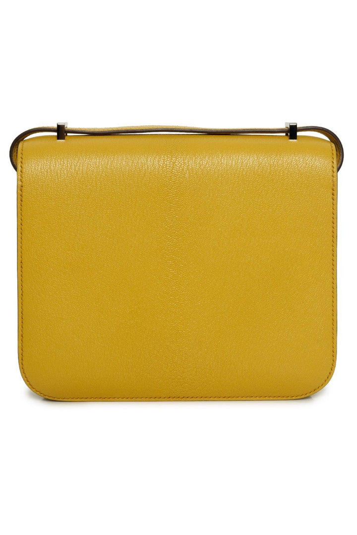 Hermes 2023 Soleil Yellow Chevre Mysore Mini Constance 18 Crossbody
