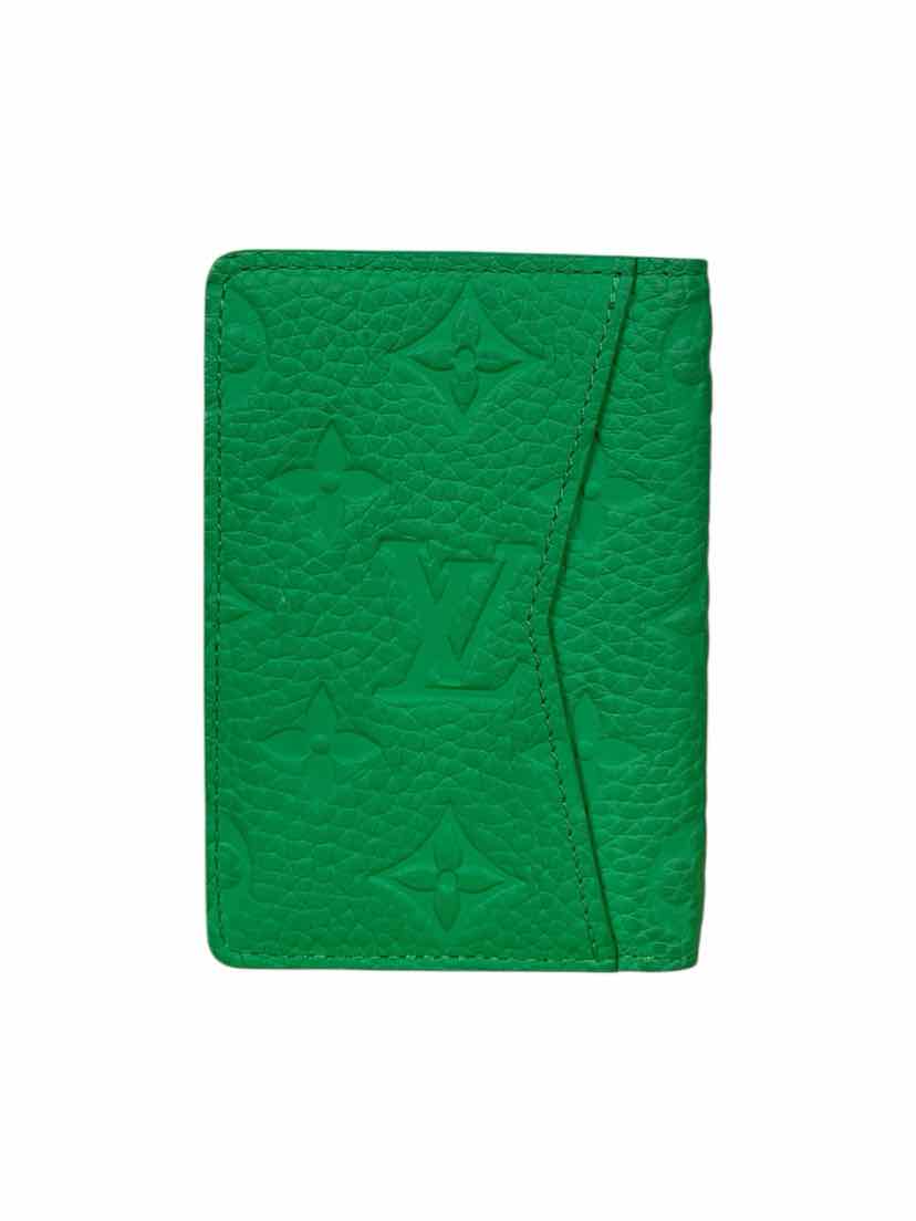 Louis Vuitton Taurillon monogram pocket organizer in Bamboo Green