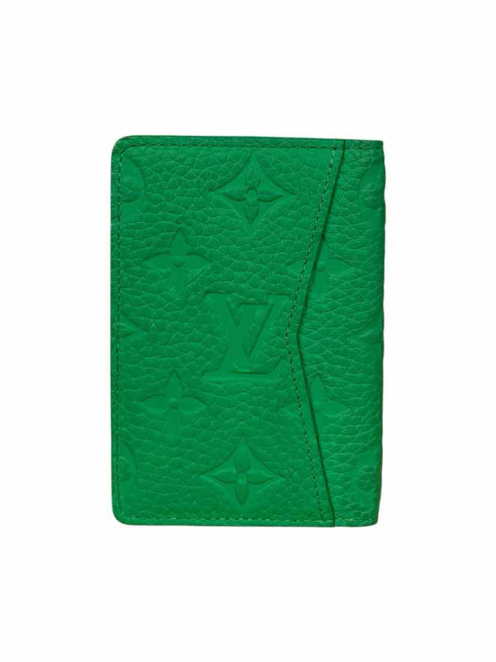 Louis Vuitton Taurillon monogram pocket organizer in Bamboo Green