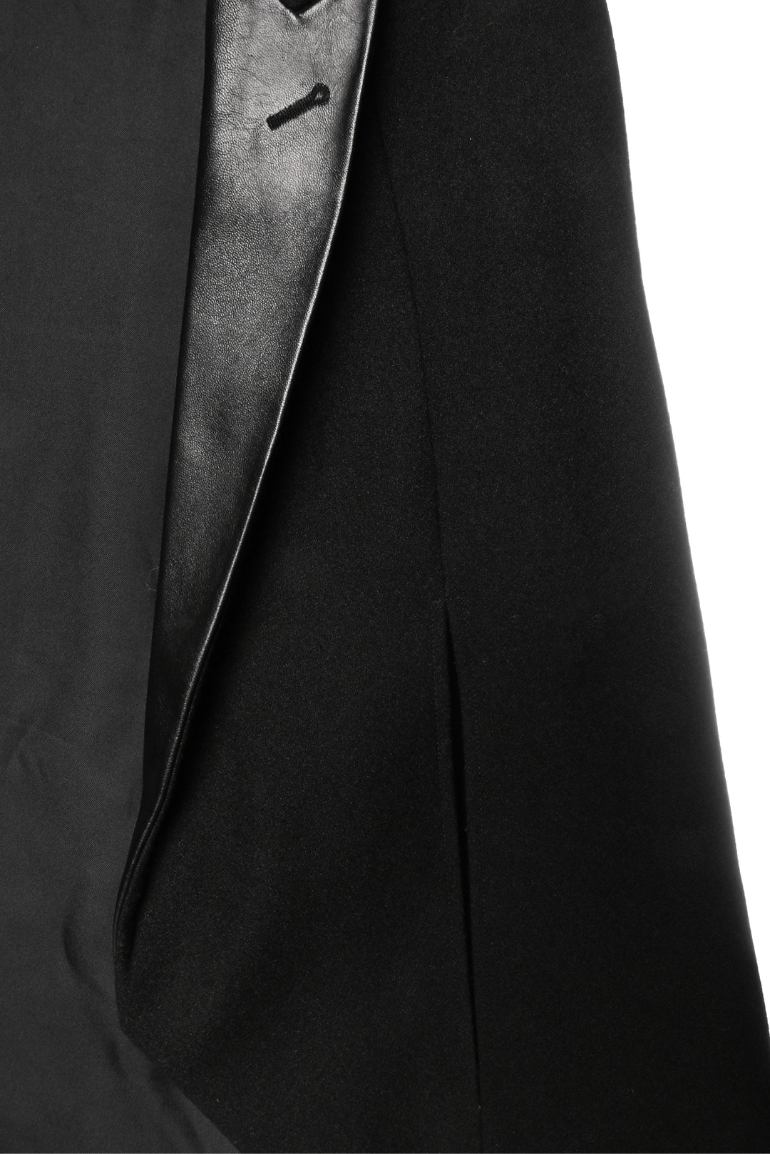 Saint Laurent Size XS 2014 Leather Lapel Wool Cape