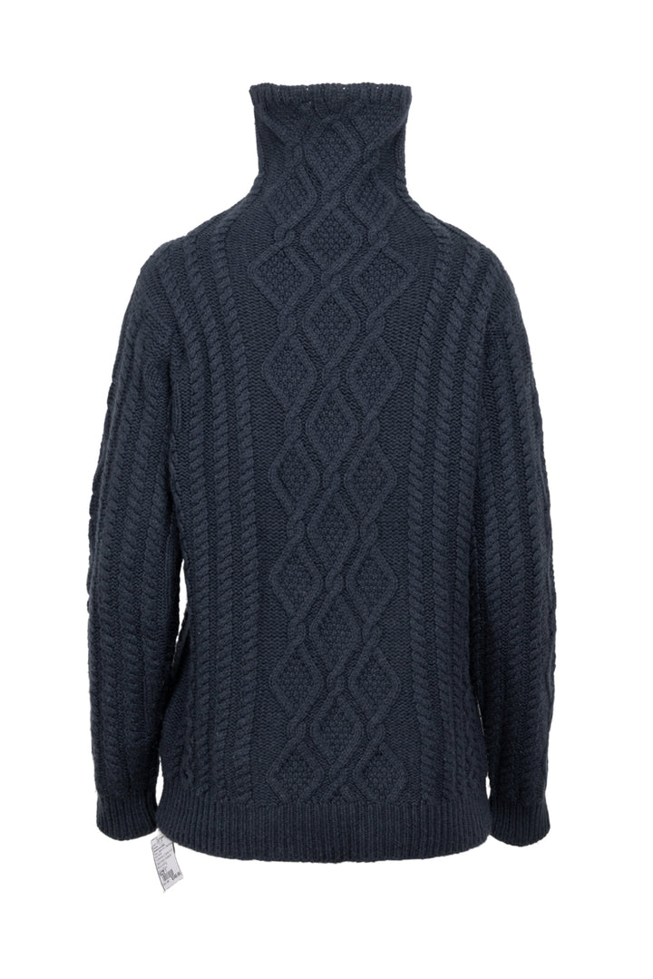 Queene and Belle Size 1 Turtleneck Cable Knit Cashmere Sweater