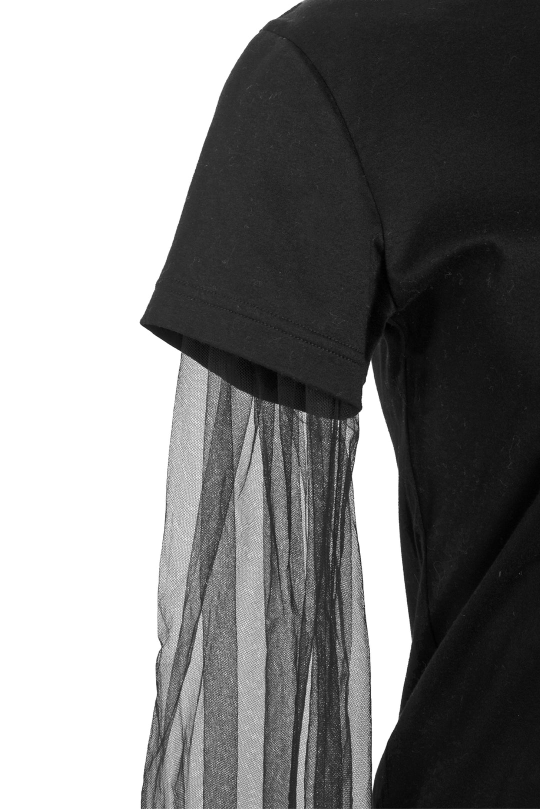 Comme Des Garcons Noir Kei Niomiya Size XS Tulle Sleeve Top