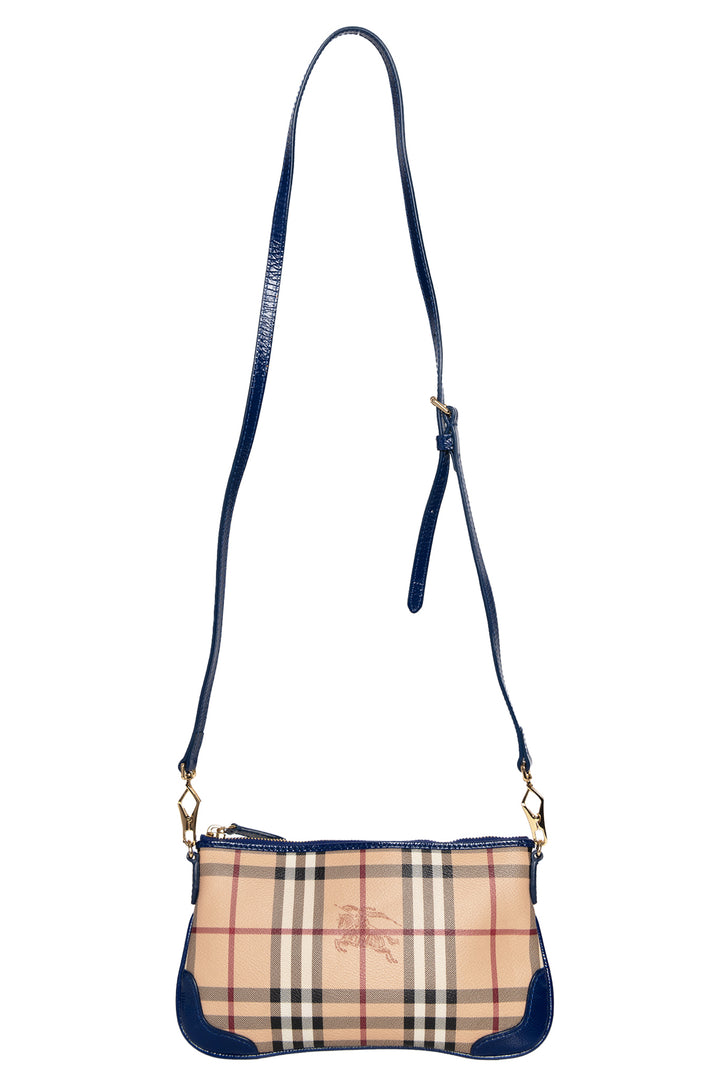 Burberry Haymarket Check Pattern Crossbody Bag