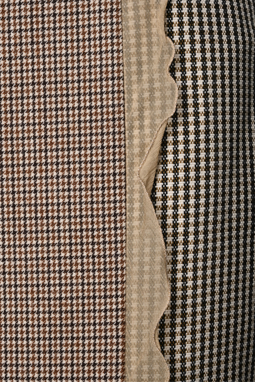 Fendi Size 2 Chiffon-Trimmed Houndstooth Skirt
