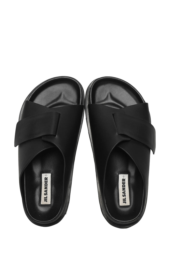 Jil Sander Size 39 Platform Leather Slides