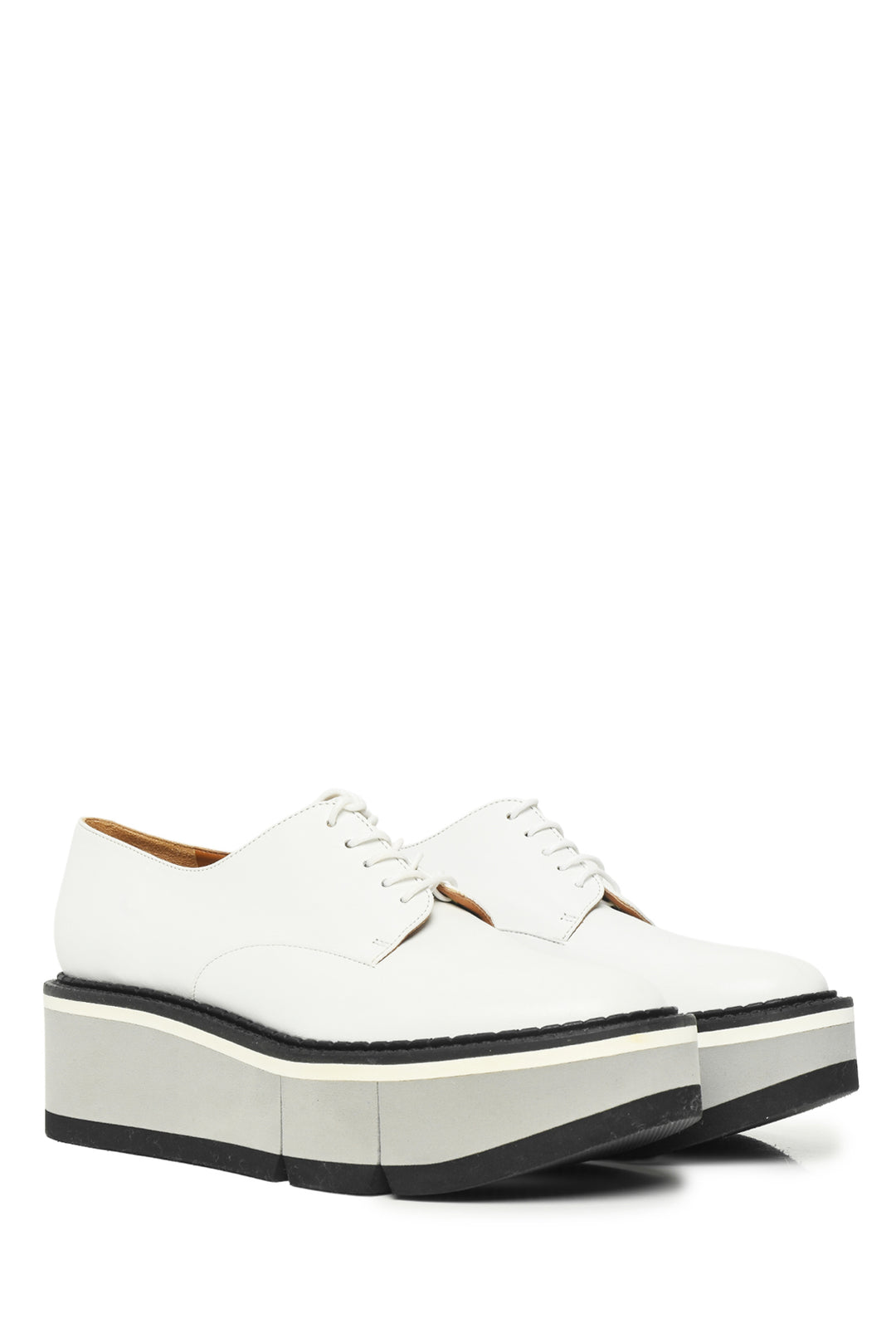 Robert Clergerie Size 37.5 Platform Leather Oxford Flats