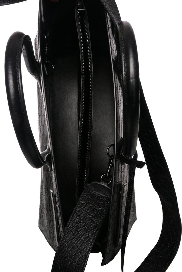 Saint Laurent 2017 Large Croc Embossed Sac De Jour Tote