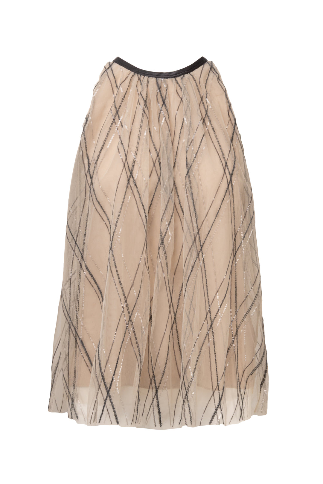 Brunello Cucinelli Size XS Sequin Stripe Tulle Tank Top