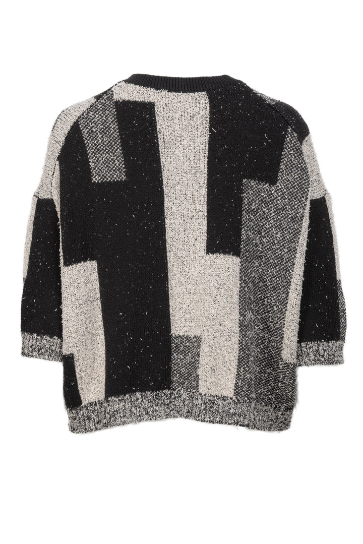 Y's Size 2 Cropped Knit Short Sleeve Cardigan