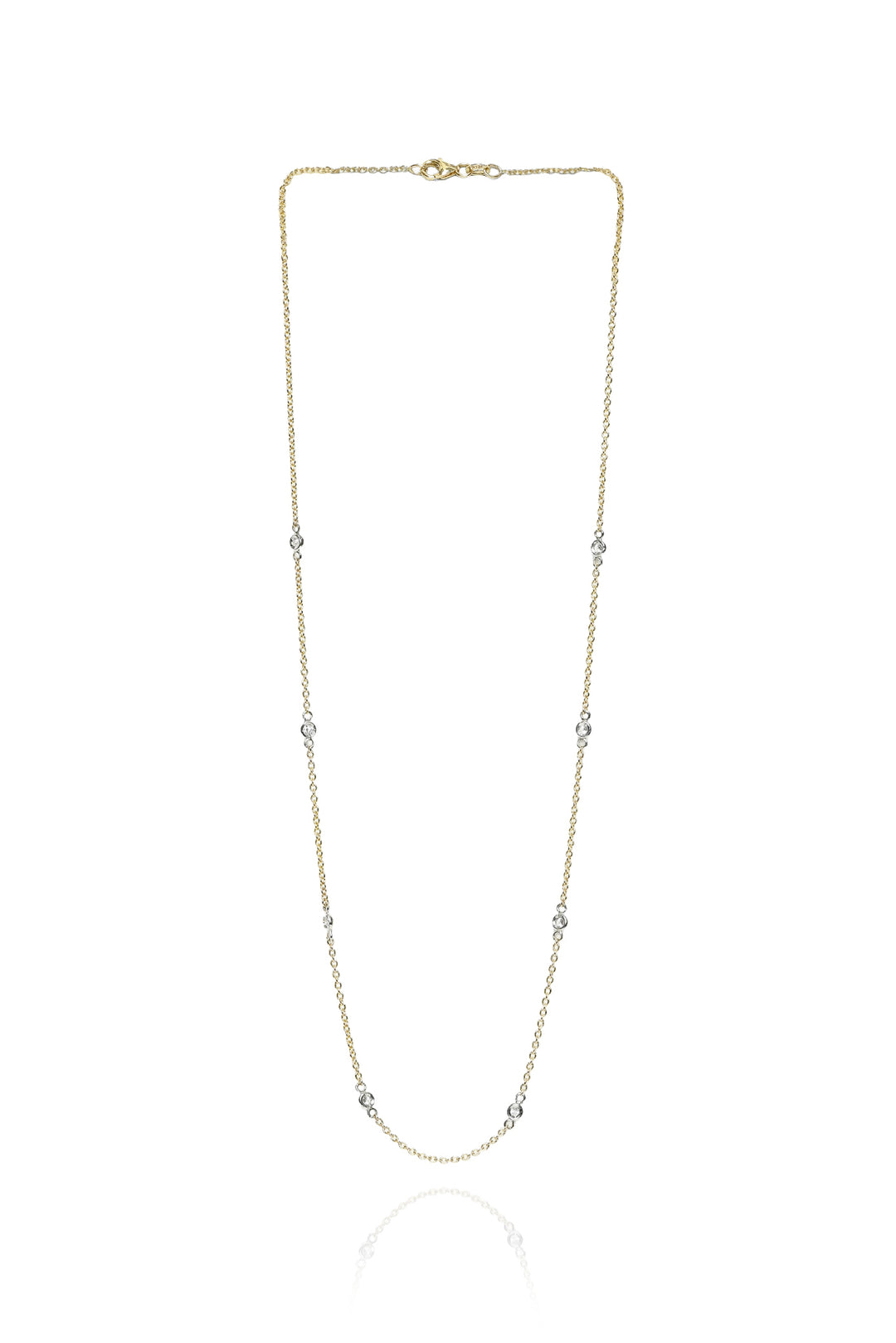 14k Diamond Yellow Gold Chain Necklace