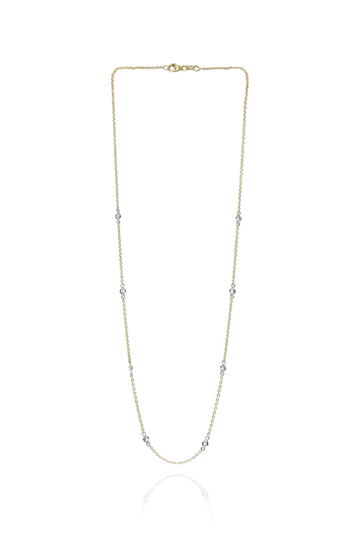 14k Diamond Yellow Gold Chain Necklace
