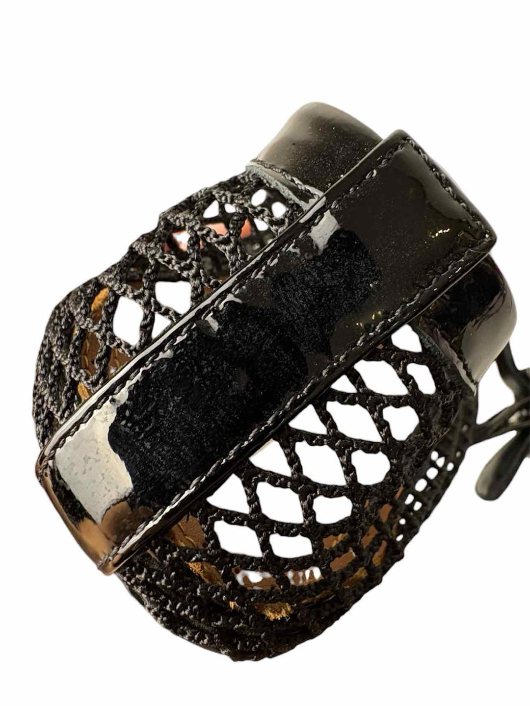 Alaia Size 40 Black Fishnet Ballerina Flats