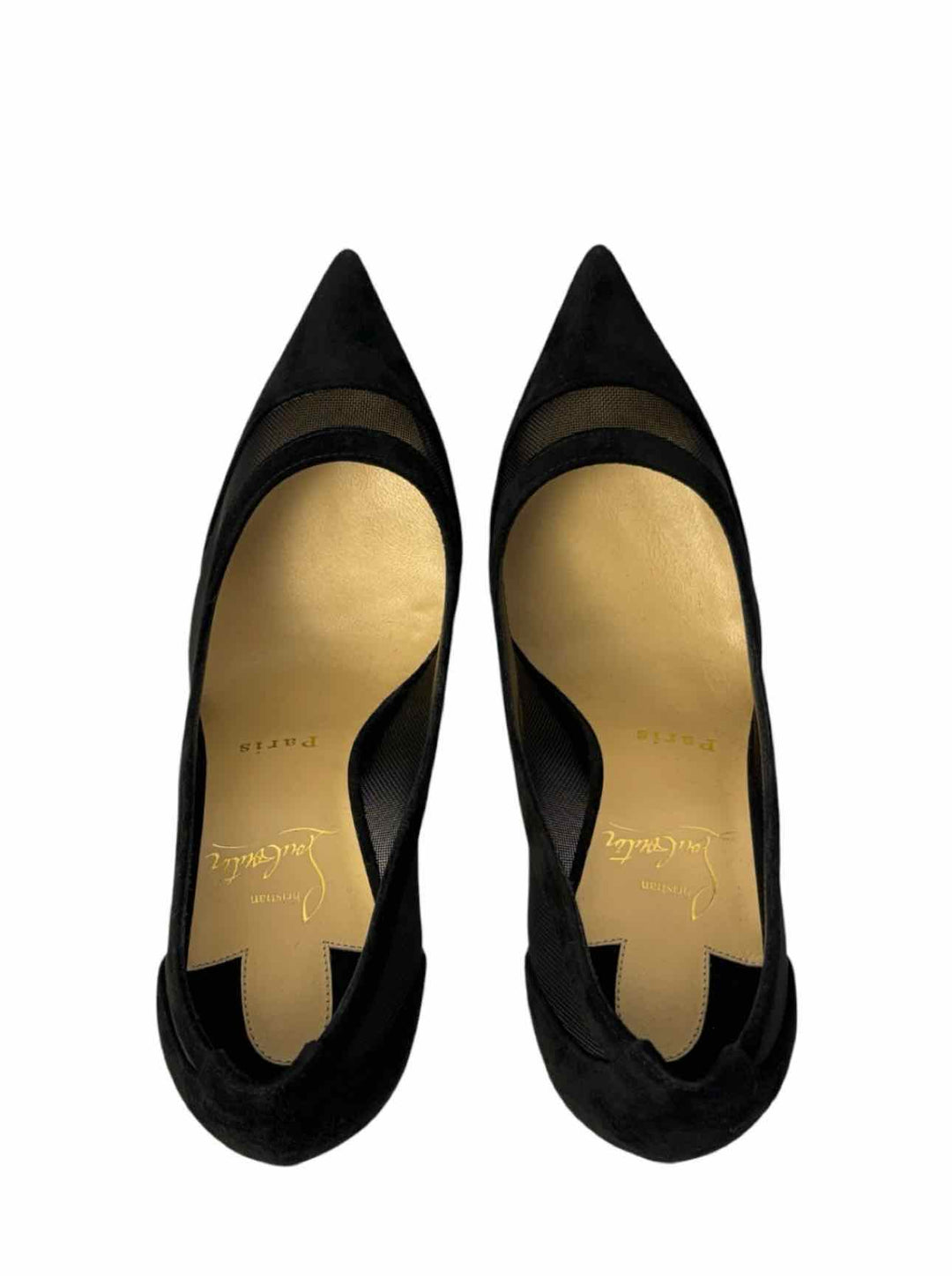Christian Louboutin Size 35 Galativi 100 Mesh & Suede Pumps