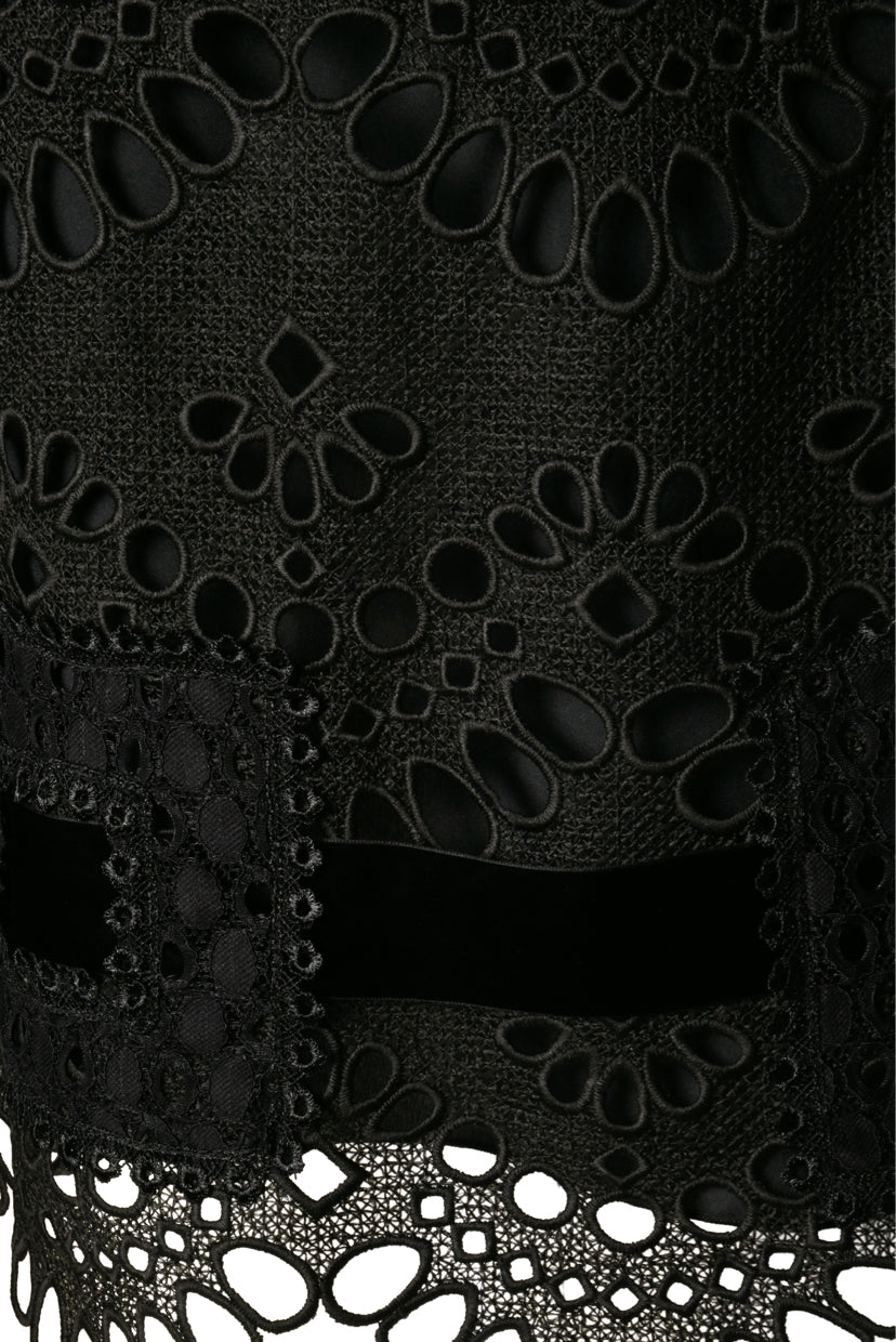 Anna Sui Size 6 Sleeveless Velvet Bow Dress