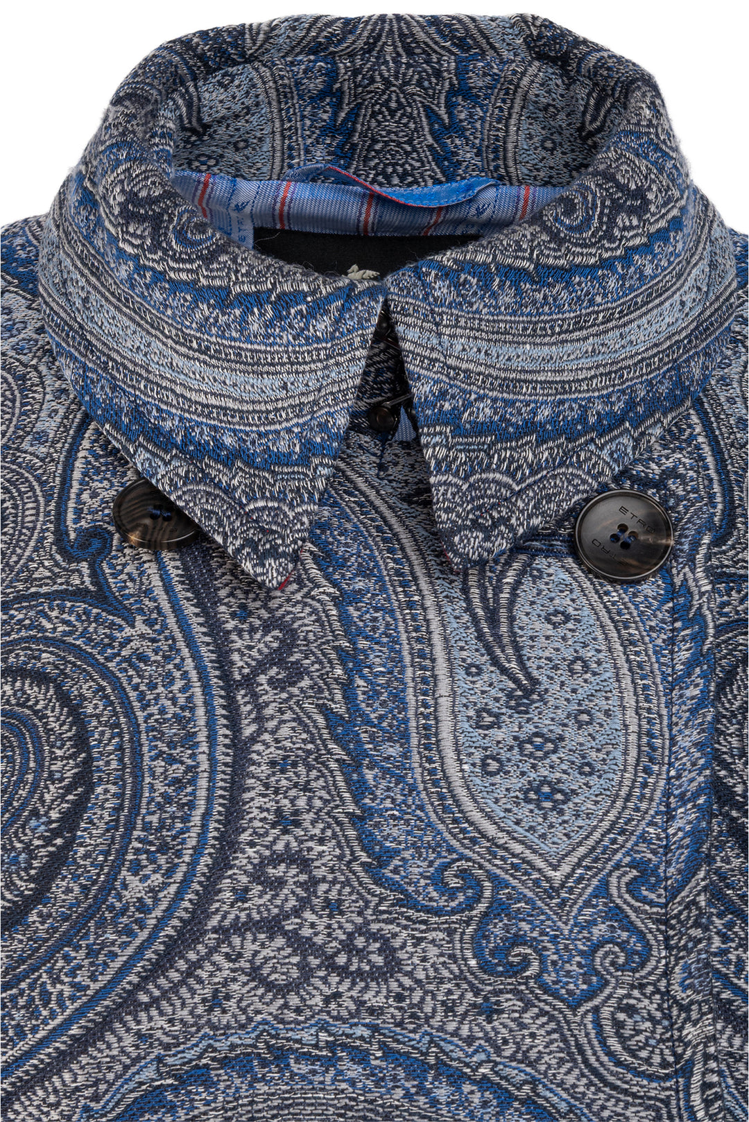 Etro Size 38 Jacquard Paisley Trench Coat