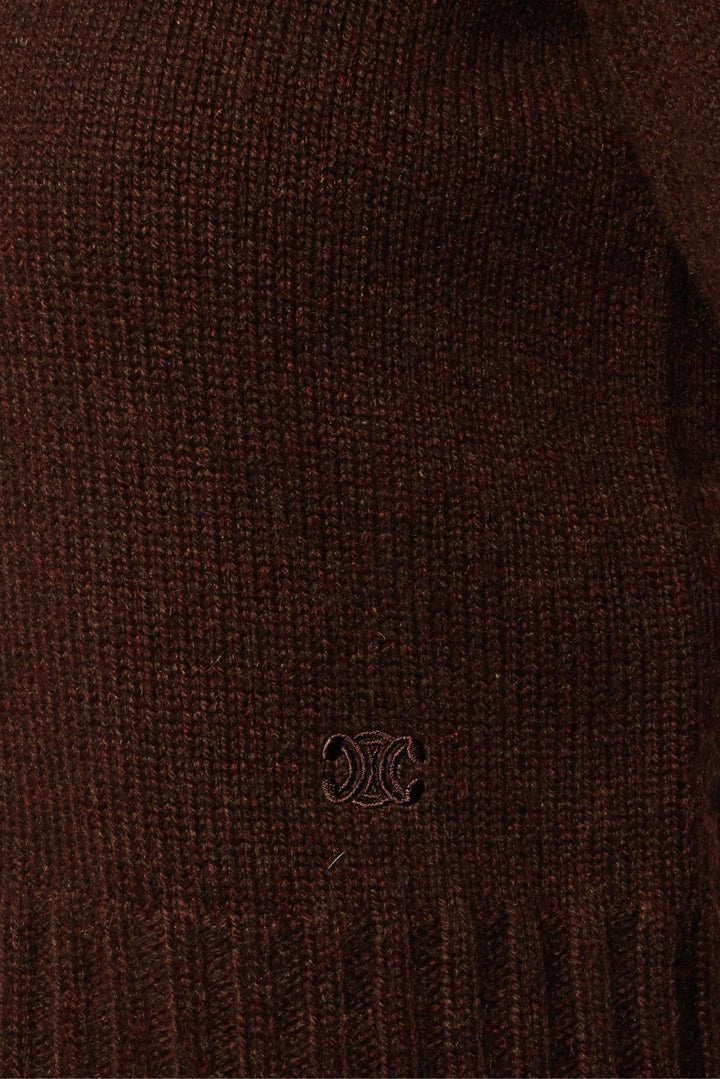 Celine Size S Embroidered Logo Cashmere Sweater