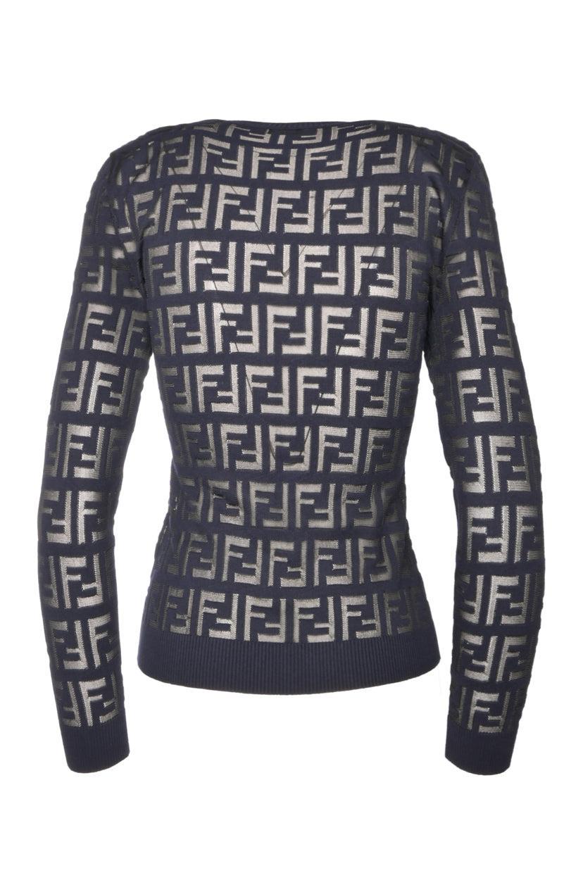 Fendi Size 38  Forver Fendi Sheer Pullover Sweater