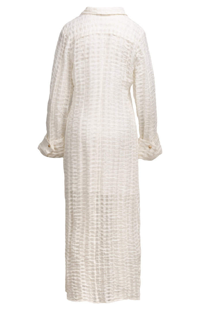 Cult Gaia Size XL Pernille Checked Sheer Maxi Dress