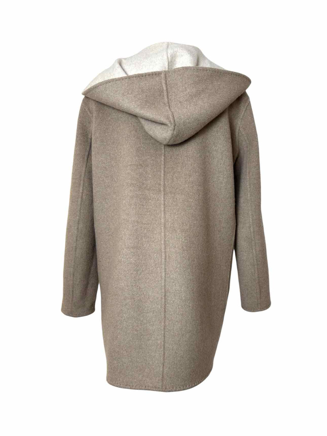 Black Goat Size M Cashmere Reversible Hooded Coat