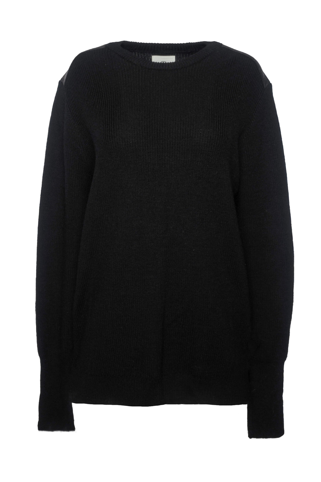 Visvim Size XL Leather Trimmed Wool Sweater